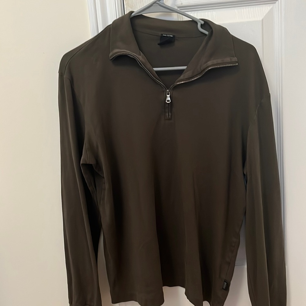 Hugo Boss Pima Cotton 1/4 Zip Sweatshirt